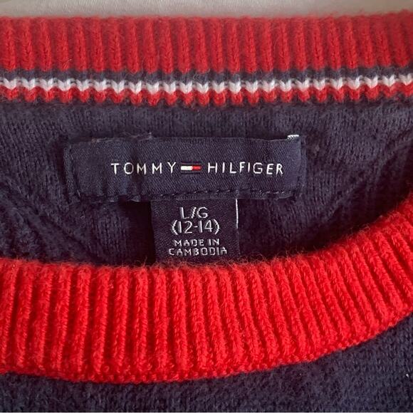Tommy Hilfiger | FAIRISLE VARSITY | Kids Holiday Cotton Sweater - Picture 6 of 16